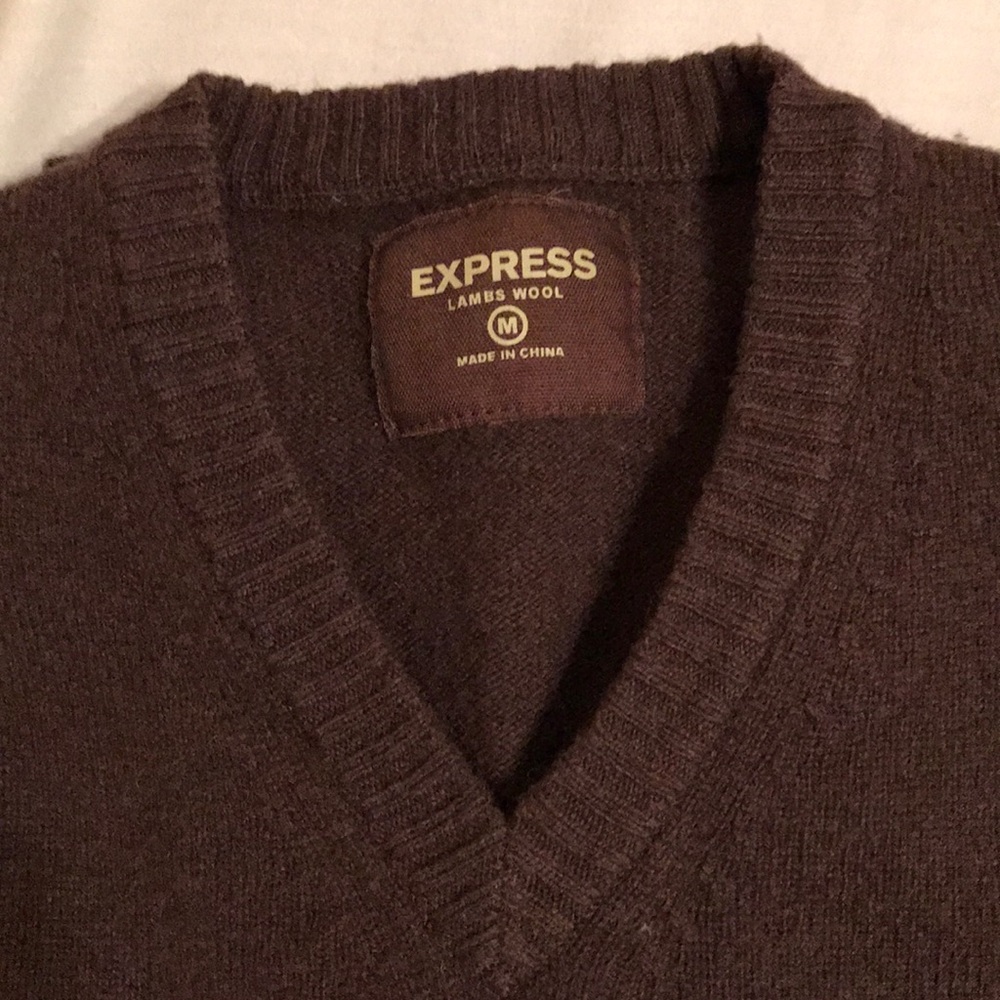 Express Fashion Wool V Neck Sweater